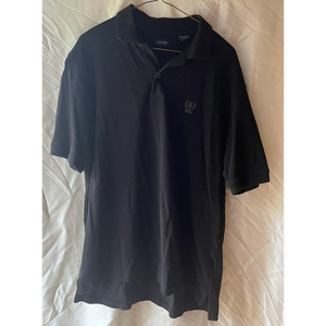 IZOD Men's Large Polo Shirt Black Golf Rugby Casual 100% Cotton‎